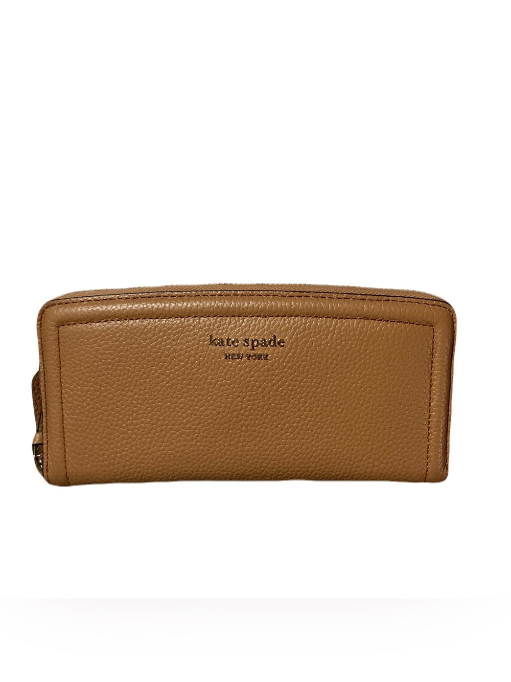 Kate Spade New York Knott Pebbled Leather Slim Continental Wallet-Bungalow Tan
